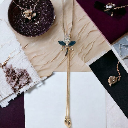 Azure Blossom Elegance Necklace - D170 - 1